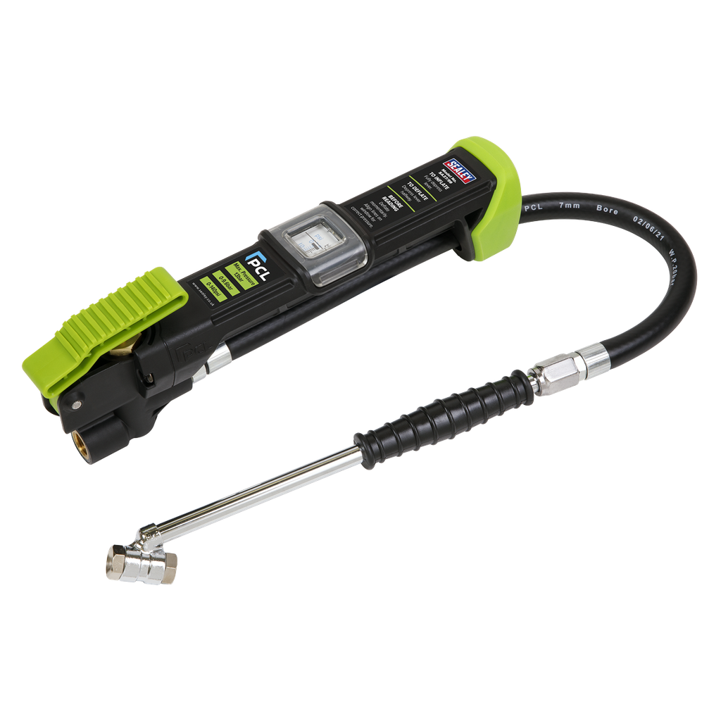 Sealey PCL Airlite Eco Tyre Inflator with Twin Push-On Connector