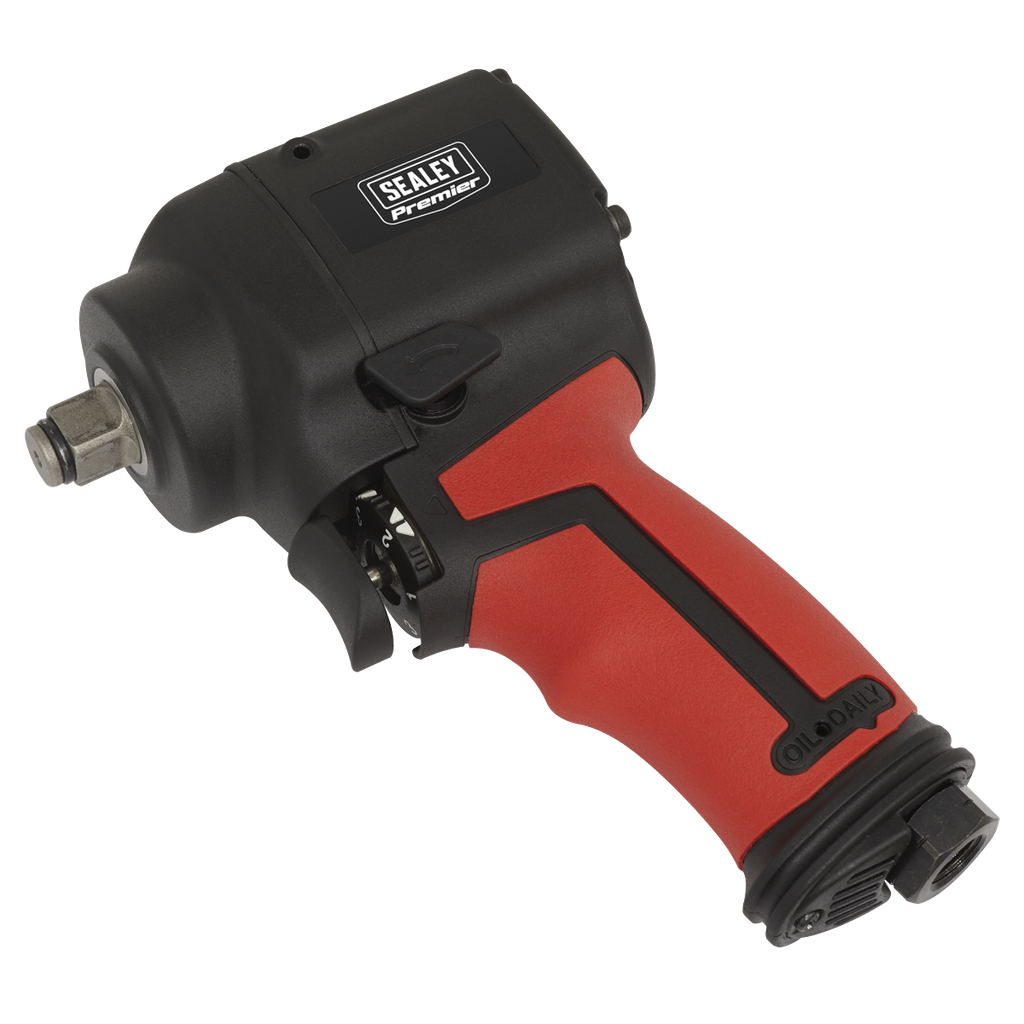 Sealey Premier Twin Hammer Stubby Air Impact Wrench 1/2"Sq Drive