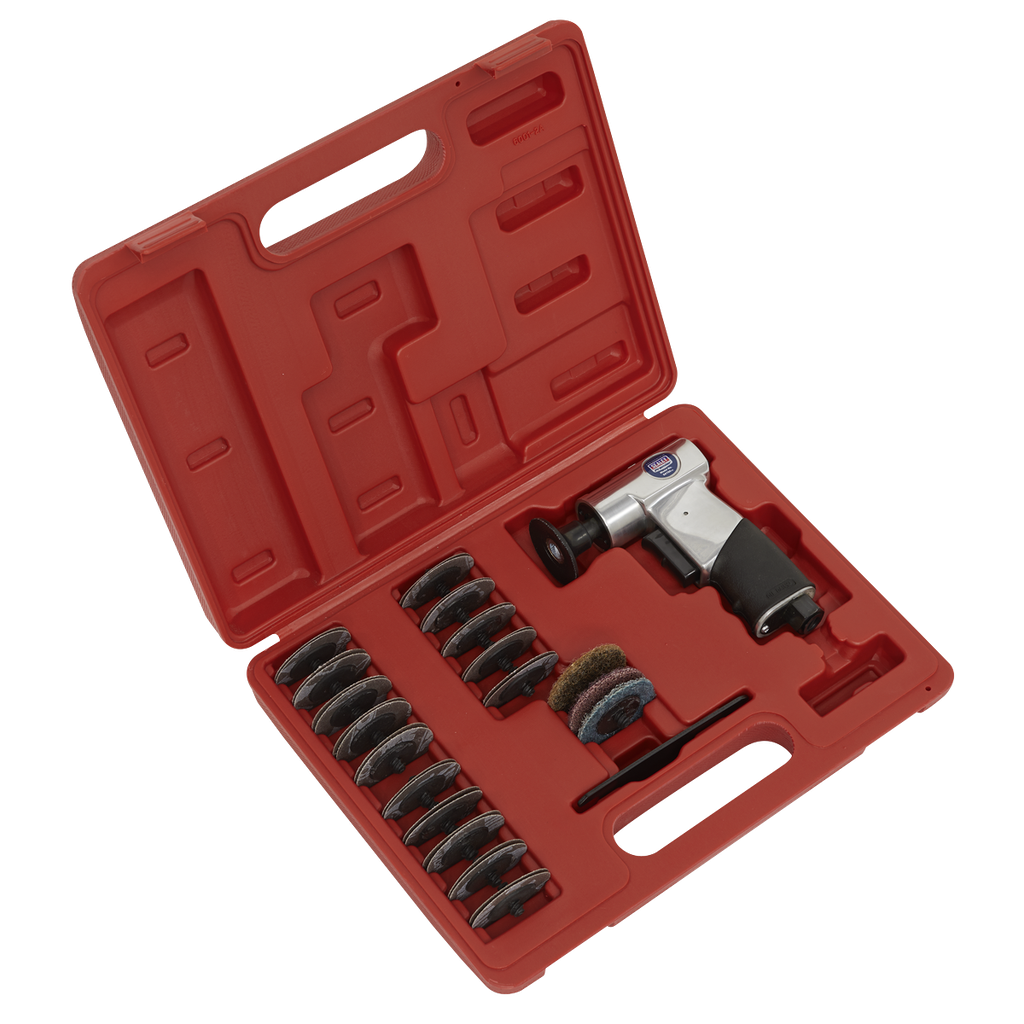 Sealey Premier Air Mini Sander Kit 50mm 35pc