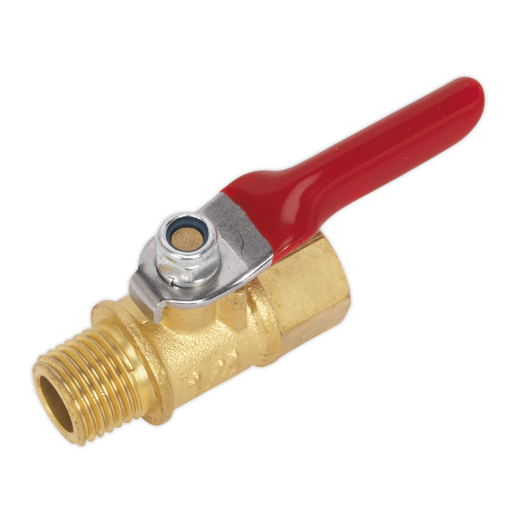 Sealey Lever Ball Valve 1/4"BSPT Male x 1/4"BSP Female