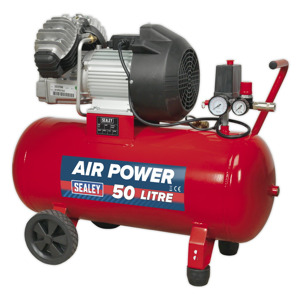 Sealey 50L V-Twin Direct Drive Air Compressor 3hp