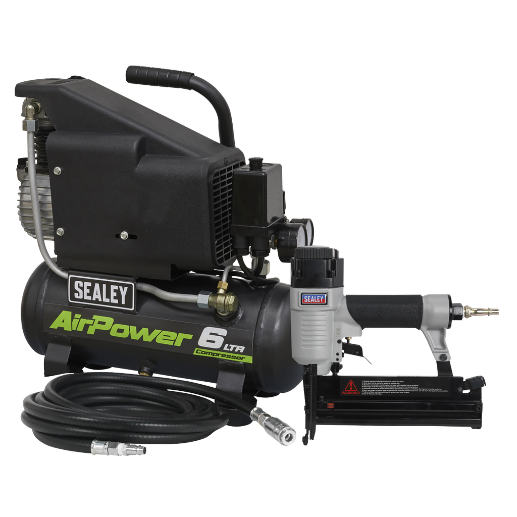 Sealey Air Compressor/Air Nail/Staple Gun Kit