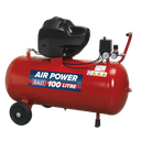 Sealey 100L Oil Free V-Twin Direct Drive Air Compressor 3hp