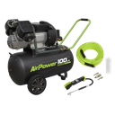 Sealey 100L Direct Drive V-Twin Air Compressor 3hp with Air Acce