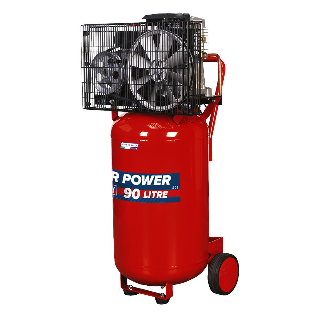 Sealey 90L Belt Drive Vertical Compressor 3hp