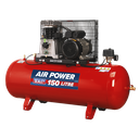 Sealey 150L Belt Drive Air Compressor with Cast Cylinders 3hp