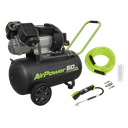 50L V-Twin Direct Drive Air Compressor 3hp with Air Accessory Kit