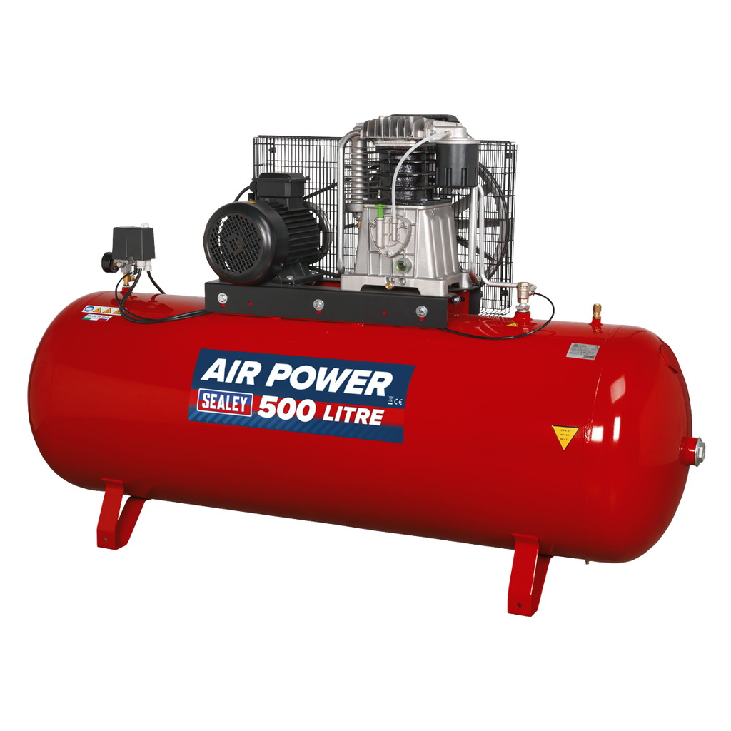Sealey 500L Belt Drive Air Compressor with Cast Cylinders 7.5hp 