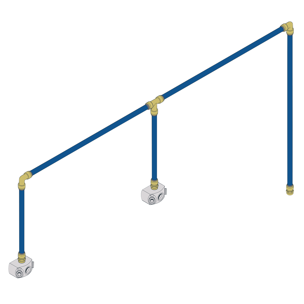 Sealey SharkBite® 12m 2-Drop Air Supply System Kit