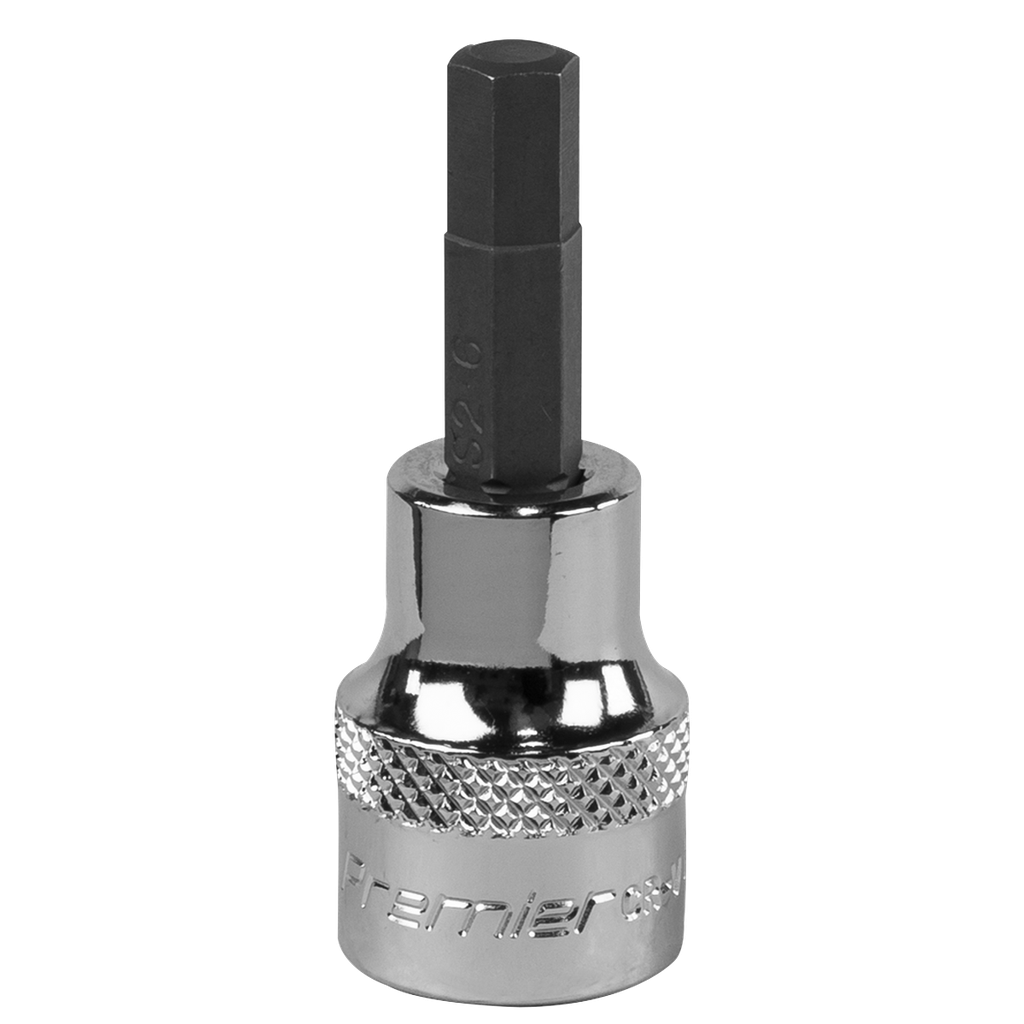 Sealey Premier Hex Socket Bit 3/8"Sq Drive 6mm