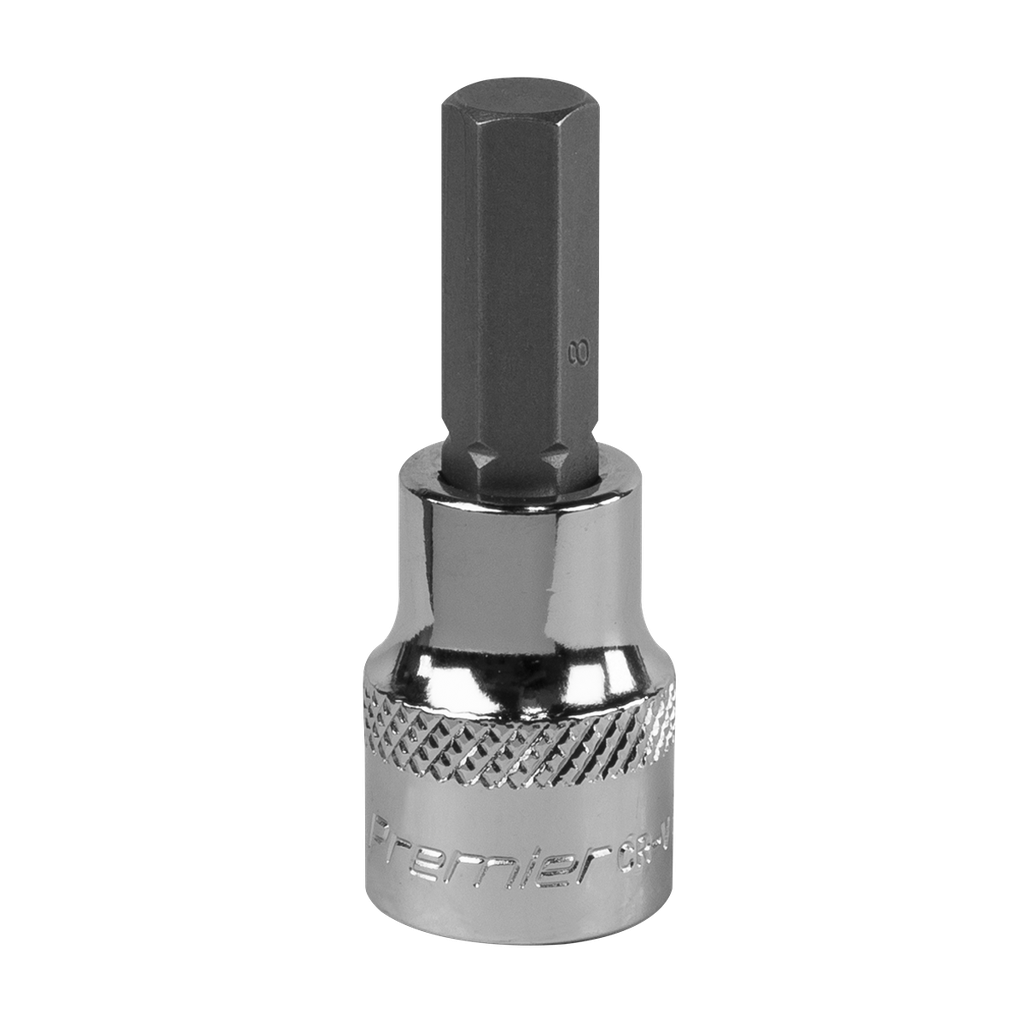 Sealey Premier Hex Socket Bit 3/8"Sq Drive 8mm