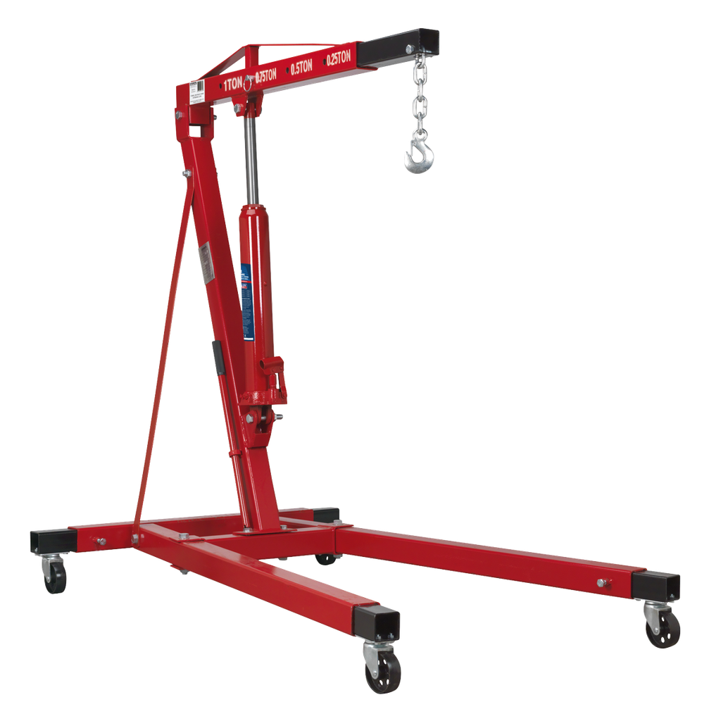 Sealey Long Reach Engine Crane with Extendable Legs 1 Tonne
