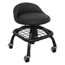 Premier Industrial Pneumatic Creeper Stool with Adjustable Height Swivel Seat & Back Rest