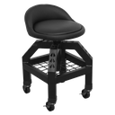 Premier Industrial Pneumatic Creeper Stool with Adjustable Height Swivel Seat & Back Rest