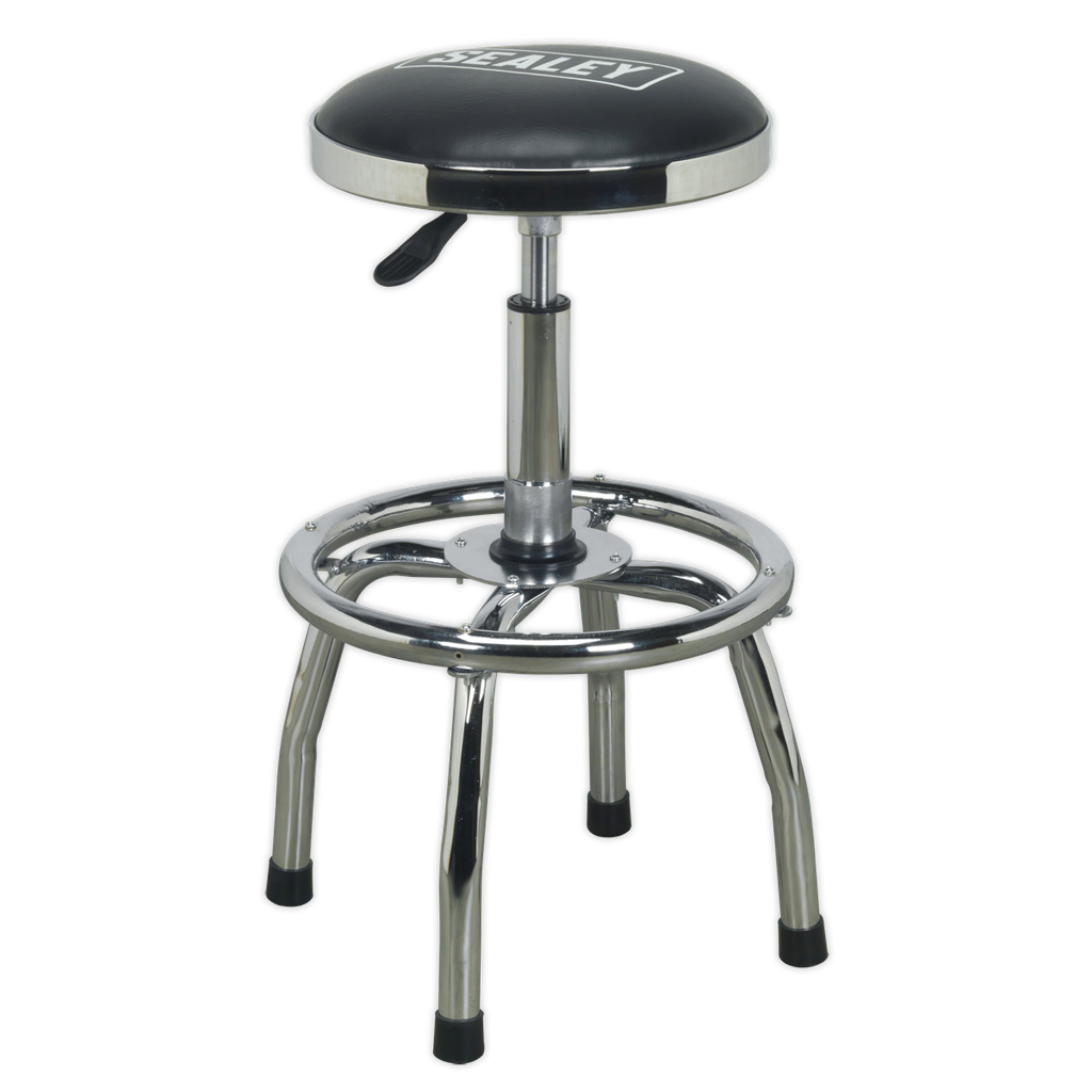 Sealey Pneumatic Stool Heavy-Duty Workshop with Adjustable Height Swivel Seat