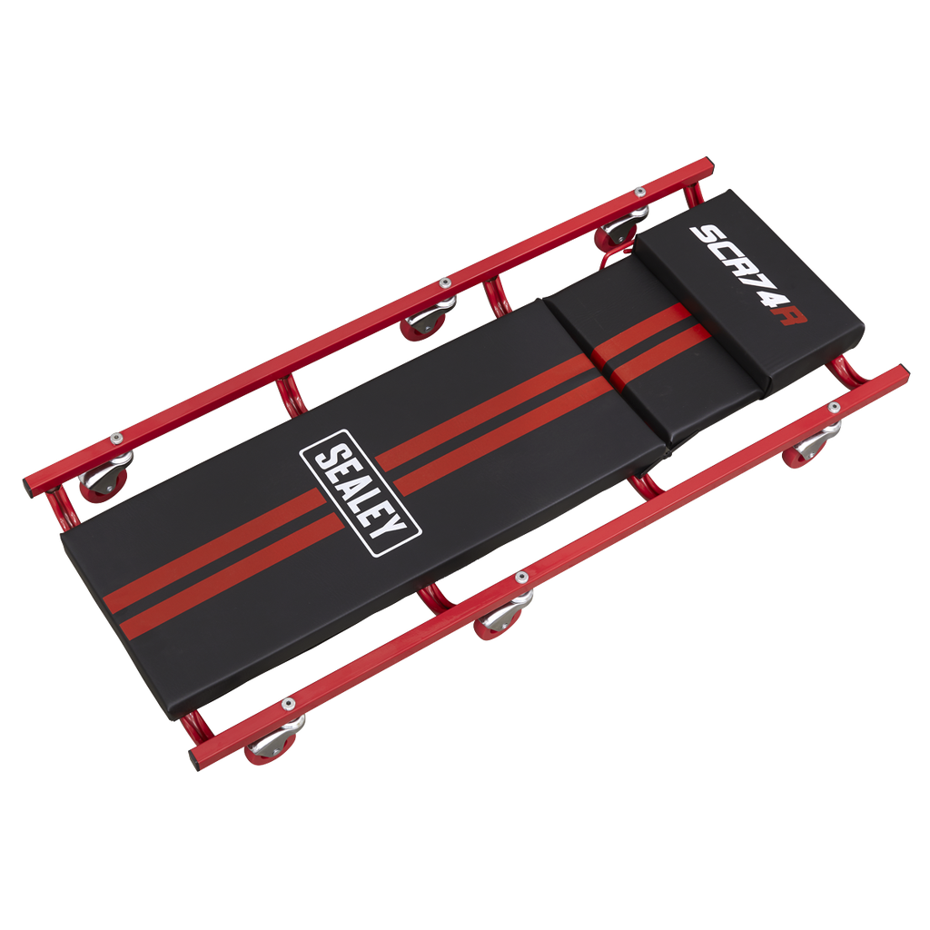 Sealey American-Style Deluxe Creeper 40" with Steel Frame, 6 Whe