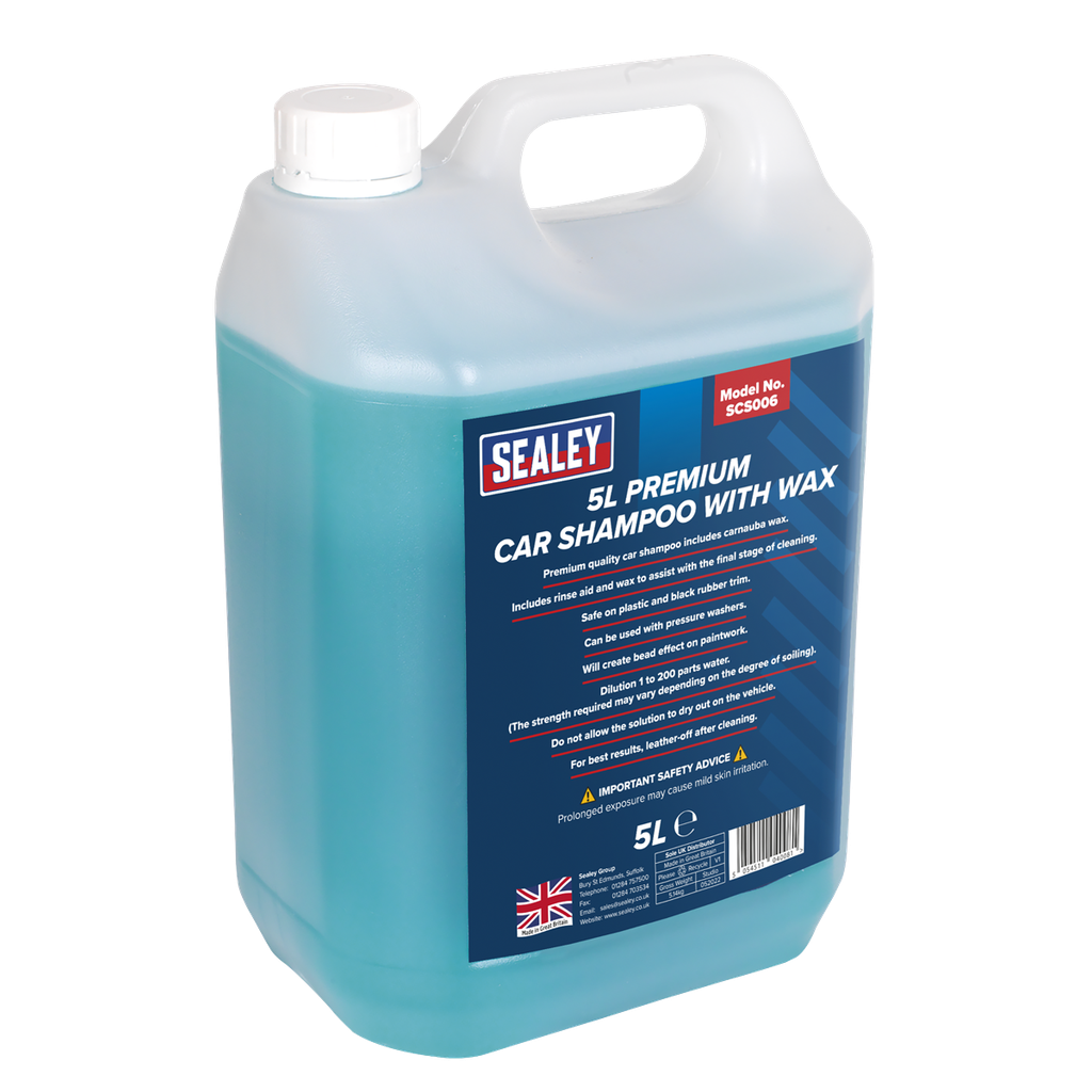 Sealey Car Shampoo Premium with Wax 5L