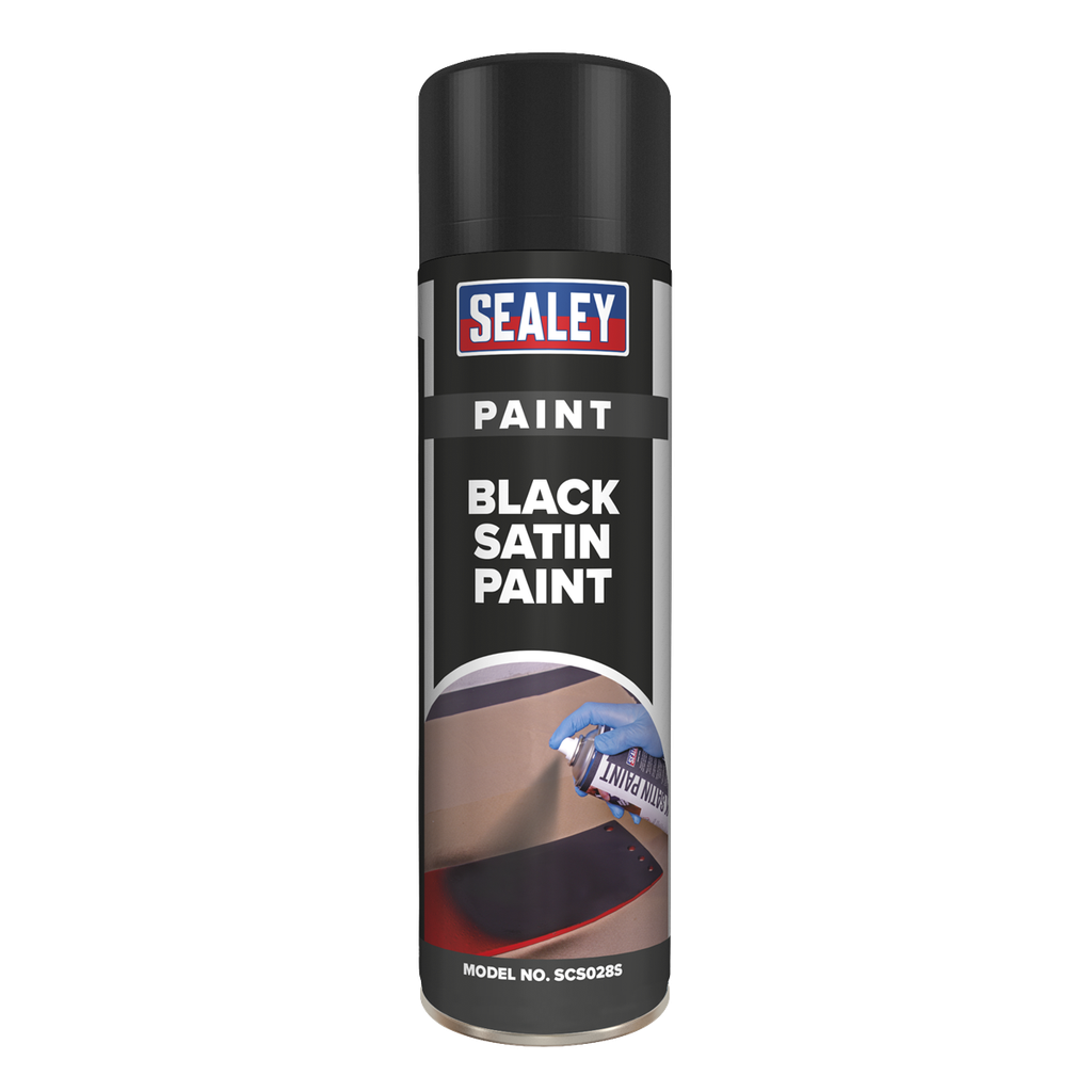 Sealey Satin Paint 500ml - Black