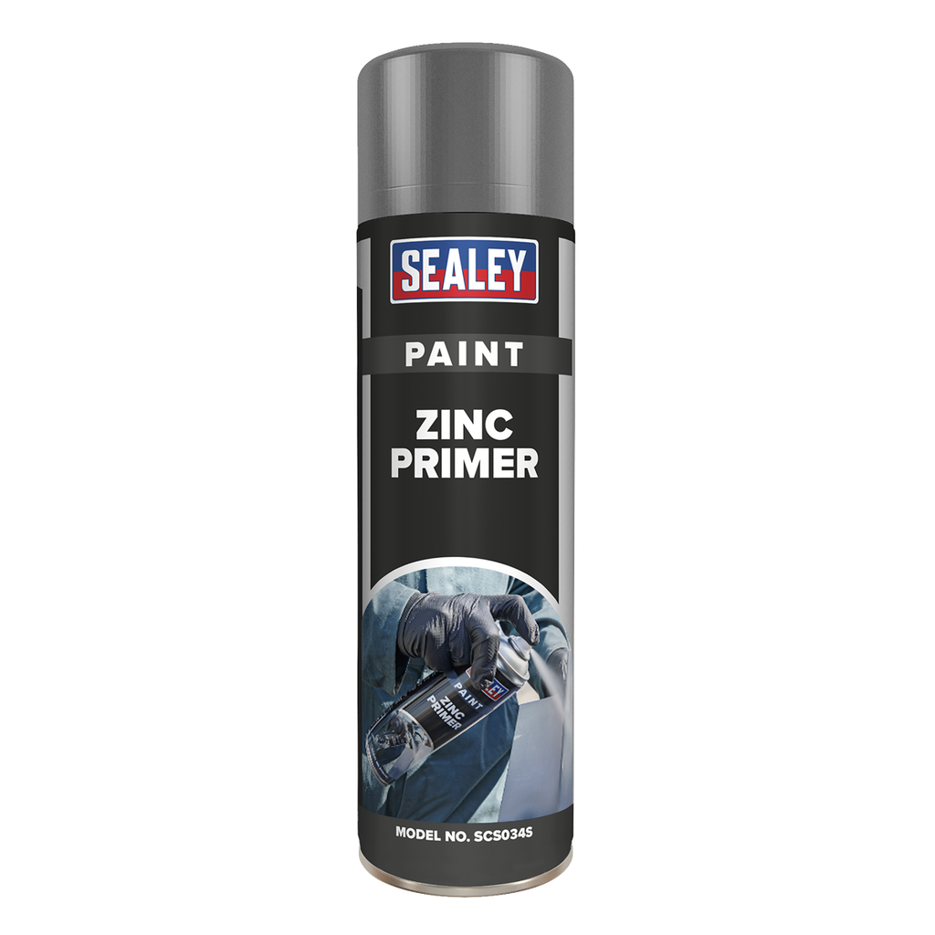 Sealey Primer Paint 500ml - Grey Zinc