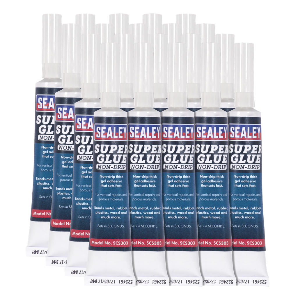 Sealey Non-Drip Gel Super Glue 20g - Pack of 20