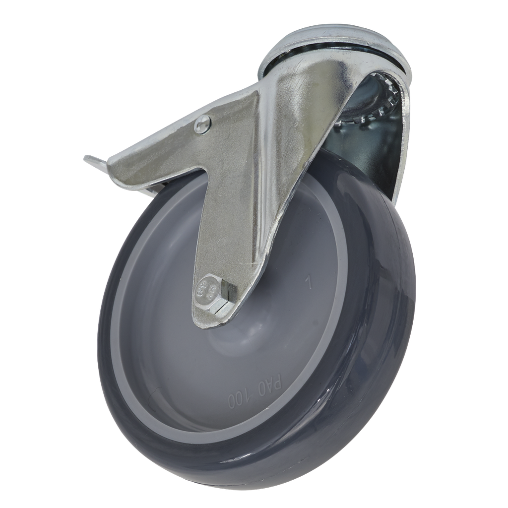 Sealey 100mm Castor Wheel with Swivel Bolt Hole & Total Lock