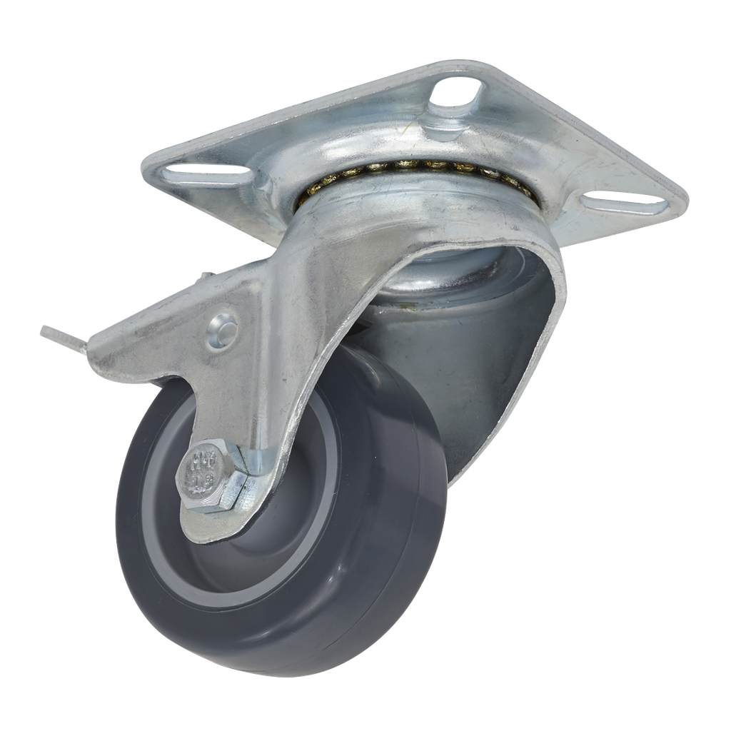 50mm Castor Wheel with Swivel Plate & Total Lock