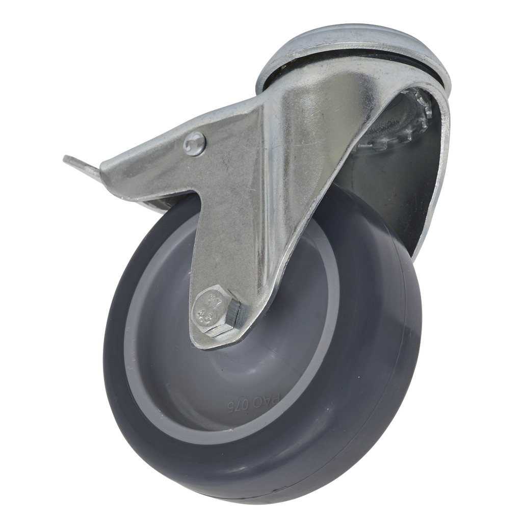 Sealey 75mm Castor Wheel with Swivel Bolt Hole & Total Lock