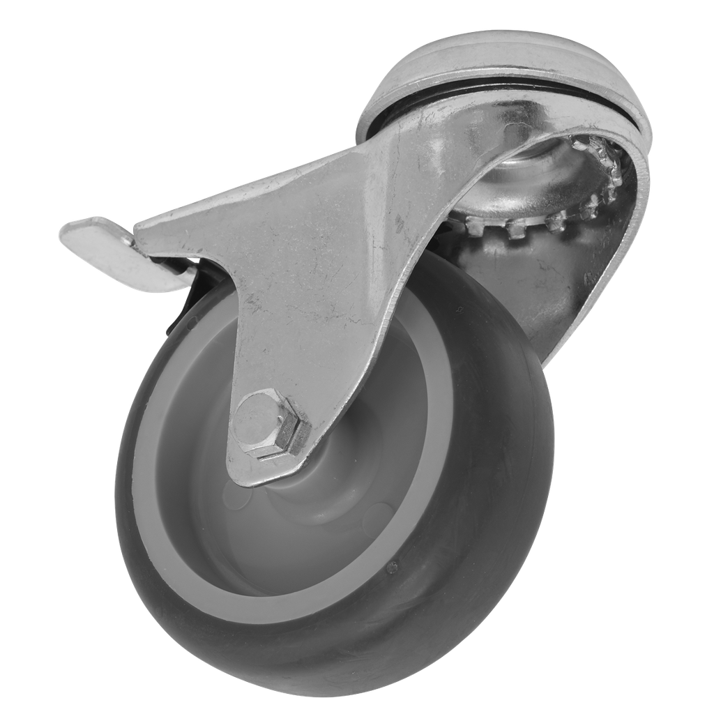 Sealey 75mm Castor Wheel with Bolt Hole & Total Lock