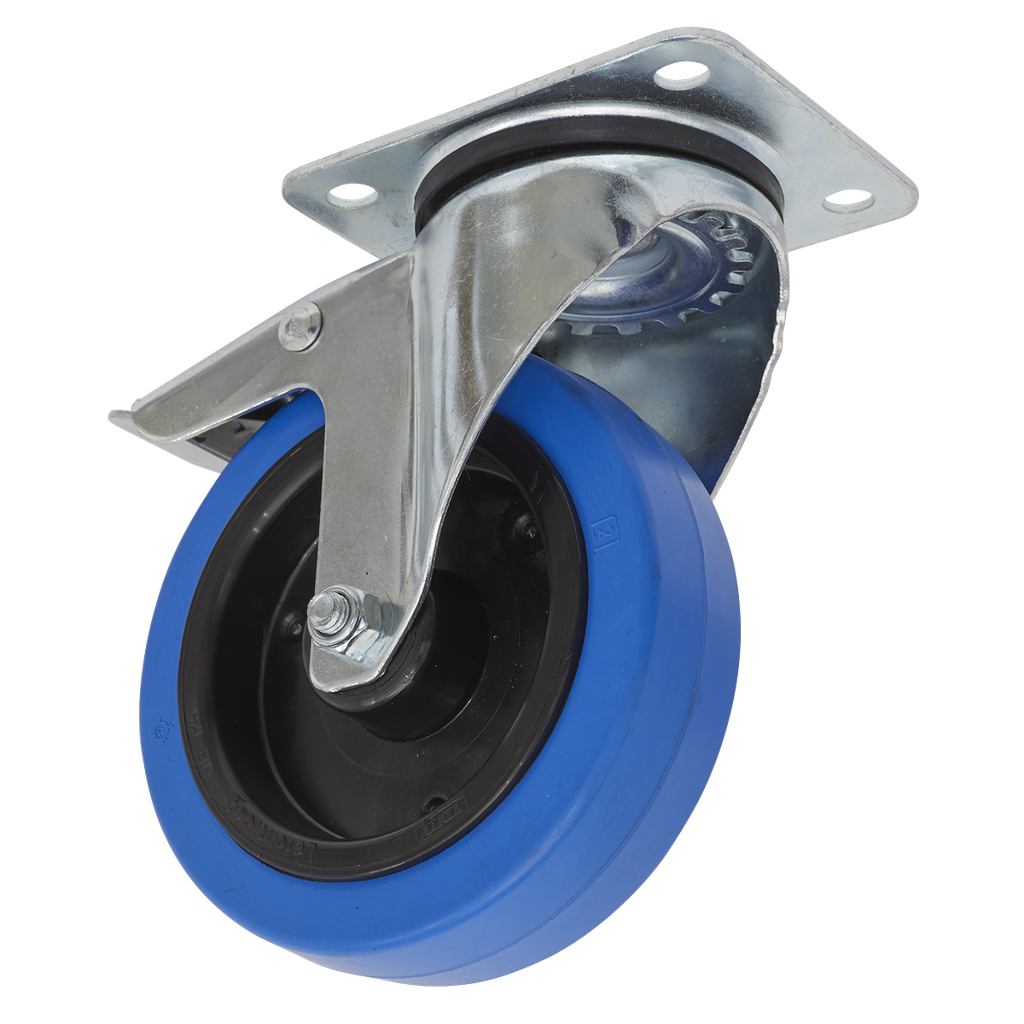 Sealey 125mm Castor Wheel with Swivel Plate & Total Lock