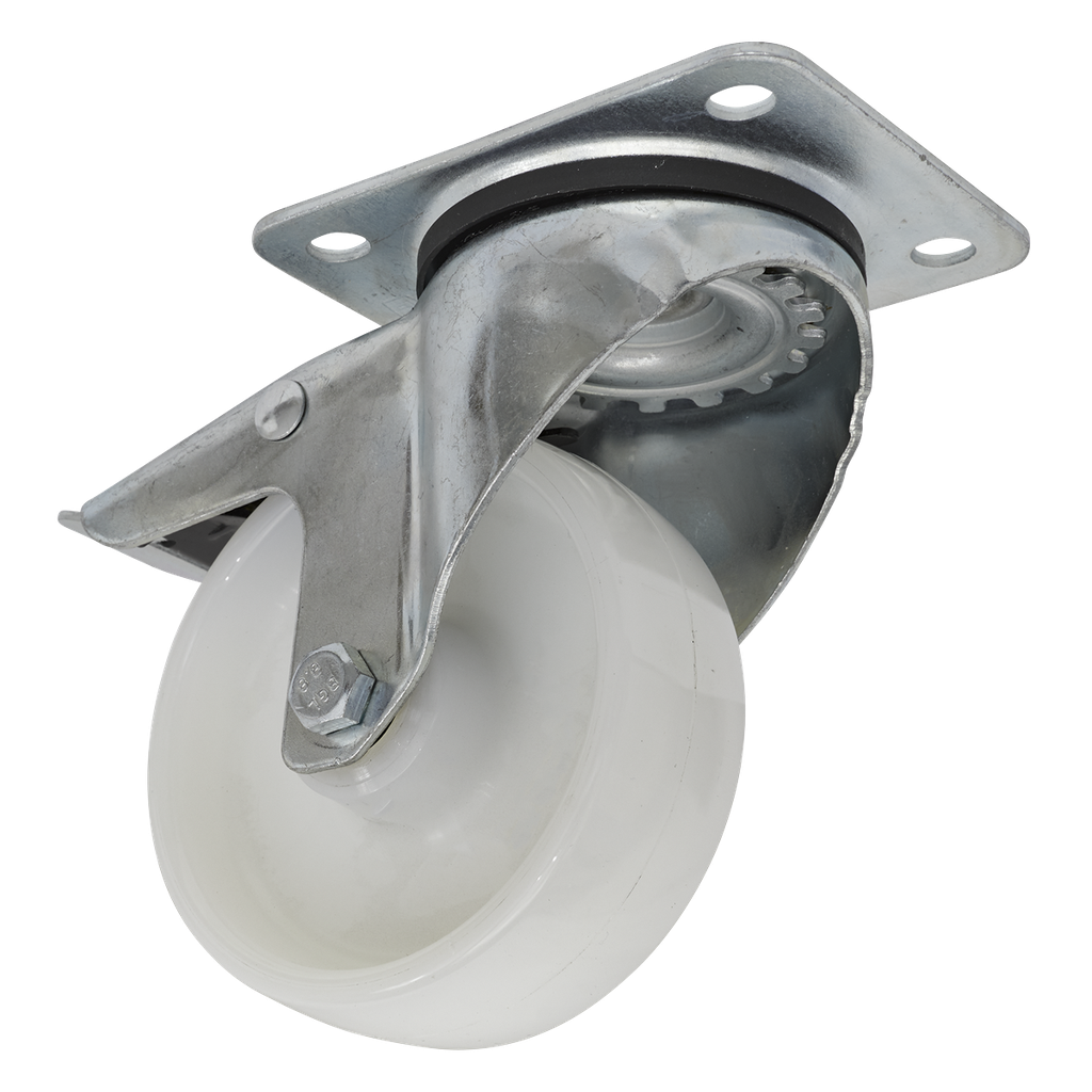 100mm Castor Wheel with Swivel Plate & Total Lock