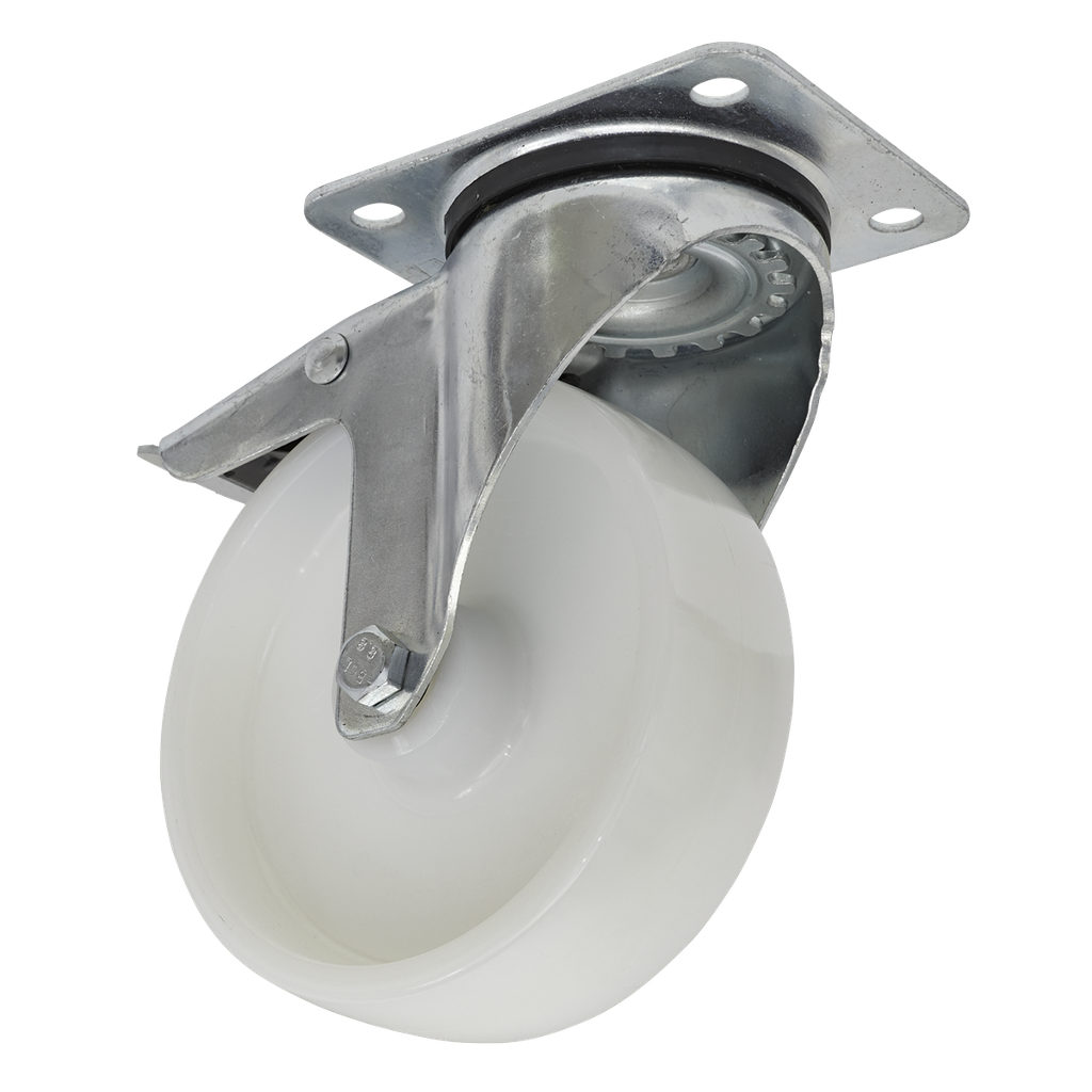 Sealey 125mm Castor Wheel with Swivel Plate & Total Lock