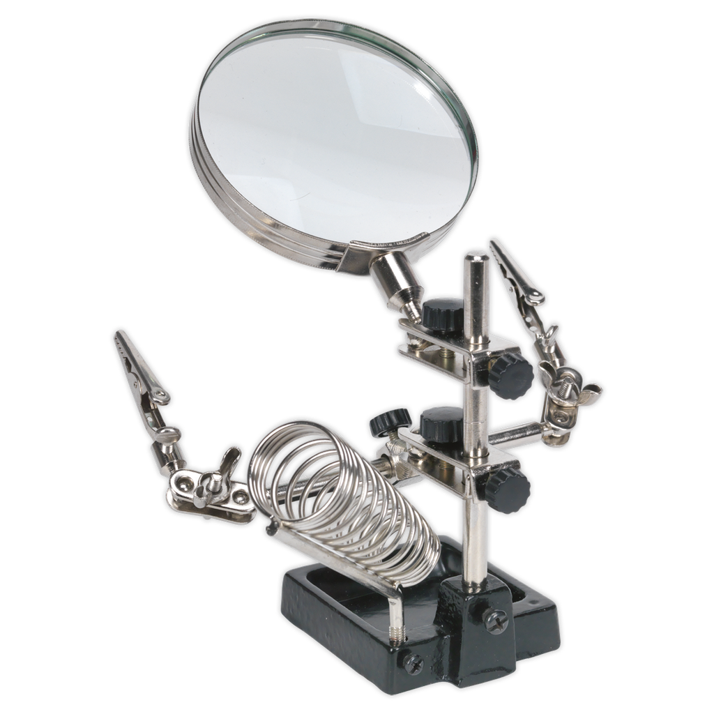 Sealey Mini Robot Soldering Stand with Magnifier & Iron Holder