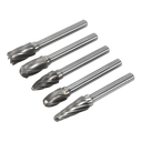 Sealey Tungsten Carbide Rotary Burr Set 5pc - Ripper/Coarse
