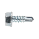 Sealey Zinc Plated Self-Drilling Hex Head Screw 4.2 x 13mm - Pac
