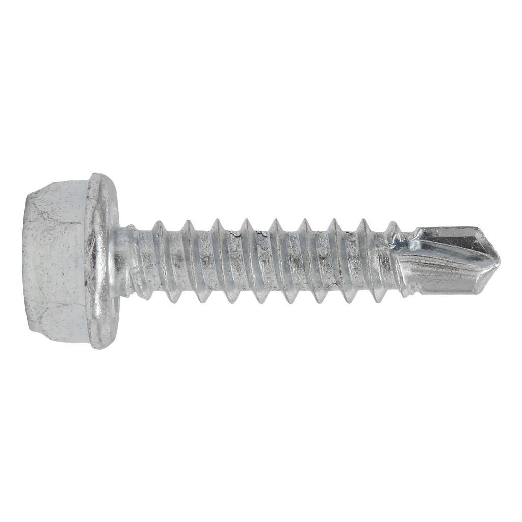 Sealey Zinc Plated Self-Drilling Hex Head Screw 4.2 x 19mm - Pac
