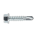 Sealey Zinc Plated Self-Drilling Hex Head Screw 5.5 x 25mm - Pack of 100