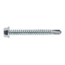 Sealey Zinc Plated Self-Drilling Hex Head Screw 5.5 x 50mm - Pack of 100