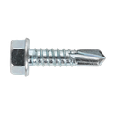 Sealey Zinc Plated Self-Drilling Hex Head Screw 6.3 x 25mm - Pack of 100