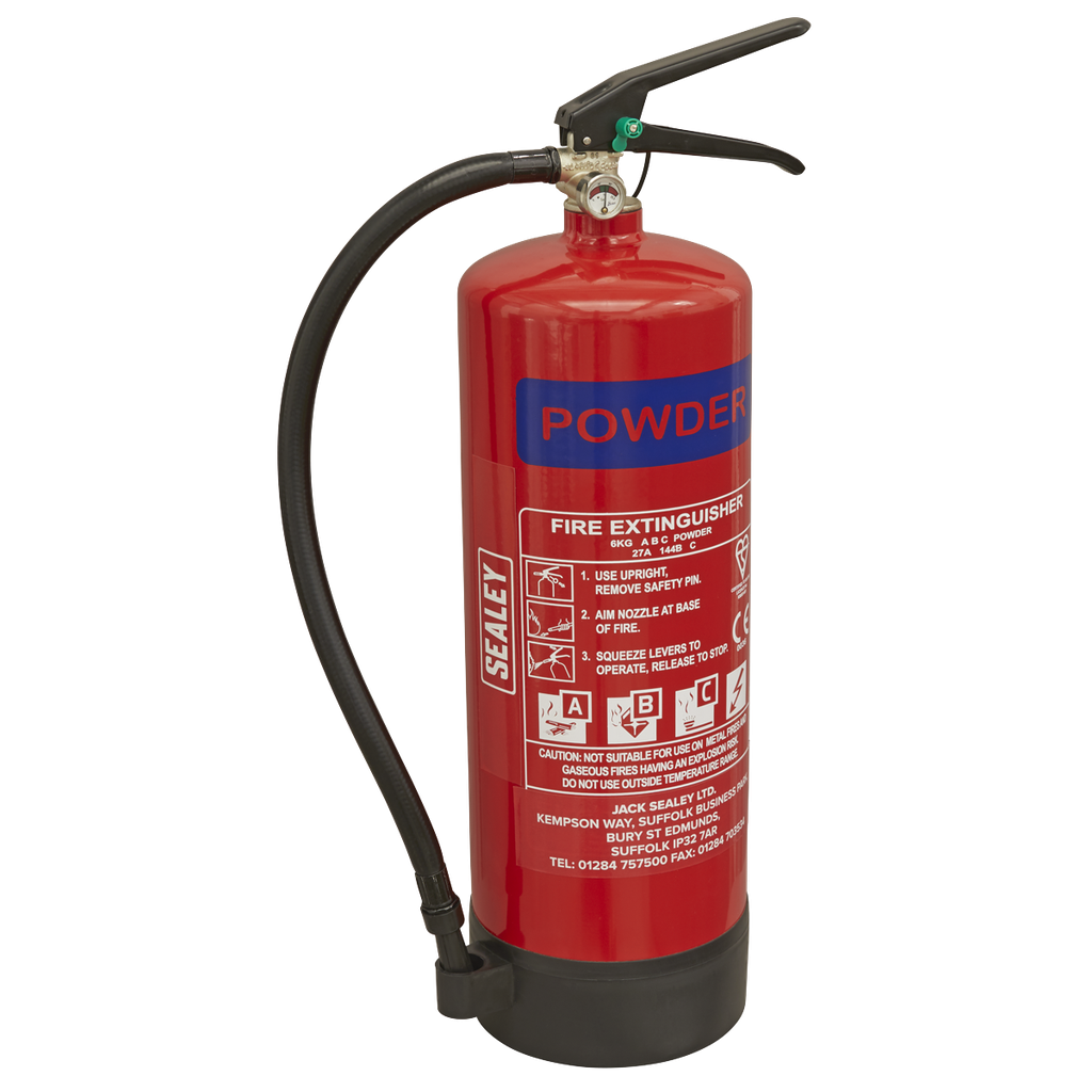 Sealey Dry Powder Fire Extinguisher 6kg