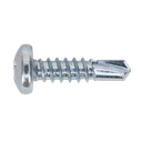 Sealey Zinc Plated Self-Drilling Pan Head Phillips Screw 4.8 x 19mm - Pack of 100