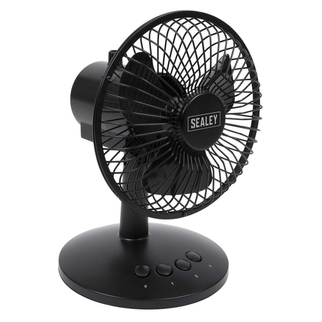 Sealey 3-Speed Oscillating USB Desk Fan 6"