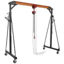 Sealey Portable Adjustable Gantry Crane with Geared Trolley Combo 1 Tonne