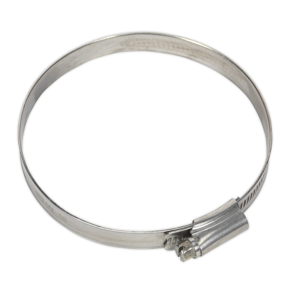 Sealey Stainless Steel Hose Clip 80-100mm - Pack of 5