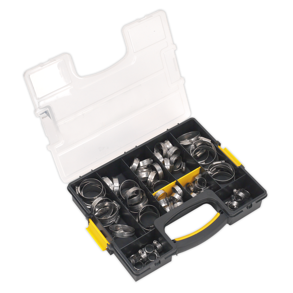 Stainless Steel Hose Clip Assortment 10-57mm 90pc