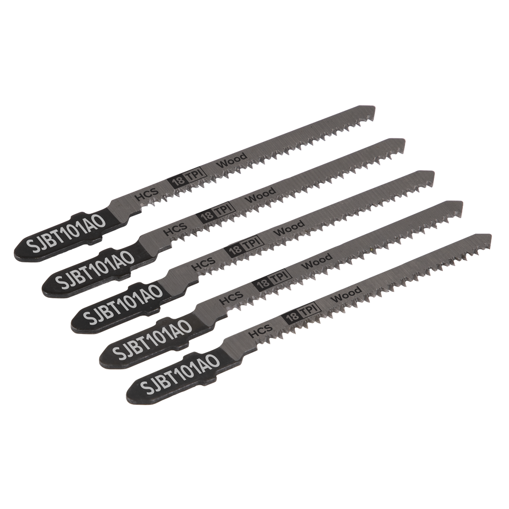 Sealey Jigsaw Blade for Hard Wood 83mm 18tpi - Pack of 5