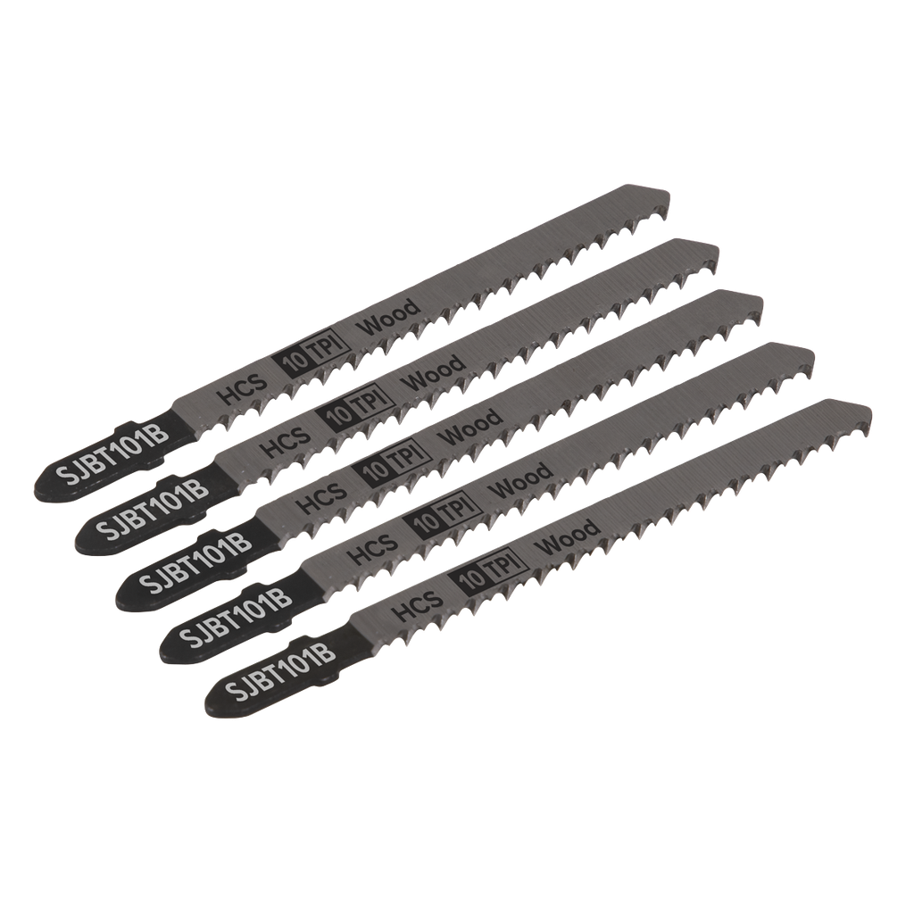 Sealey Jigsaw Blade for Hard Wood 100mm 10tpi - Pack of 5