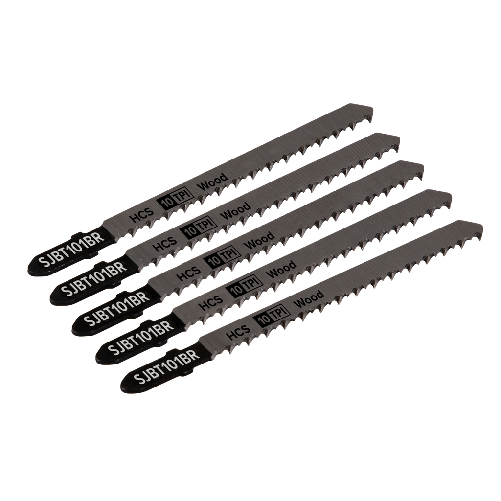 Sealey Jigsaw Blade for Hard Wood Downward Cut 100mm 10tpi - Pack of 5