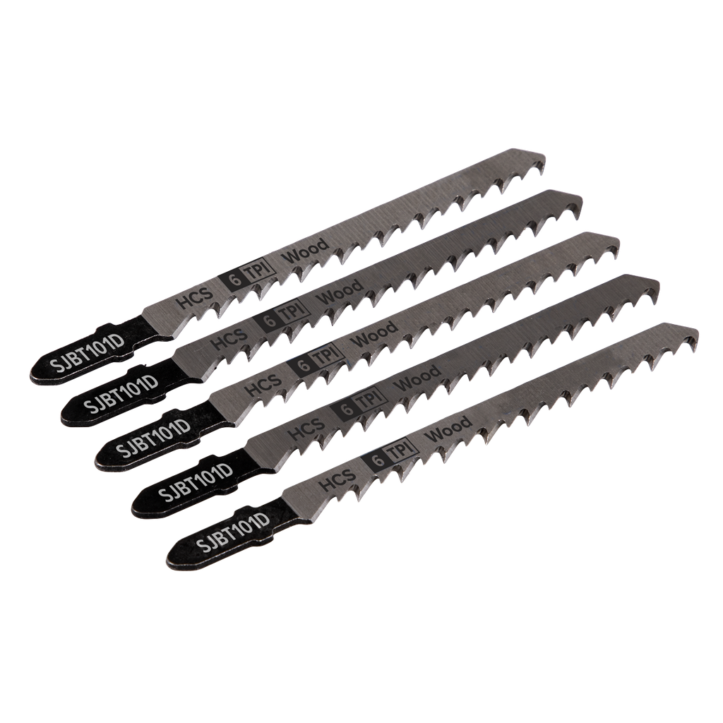Sealey Jigsaw Blade for Hard Wood 100mm 6tpi - Pack of 5