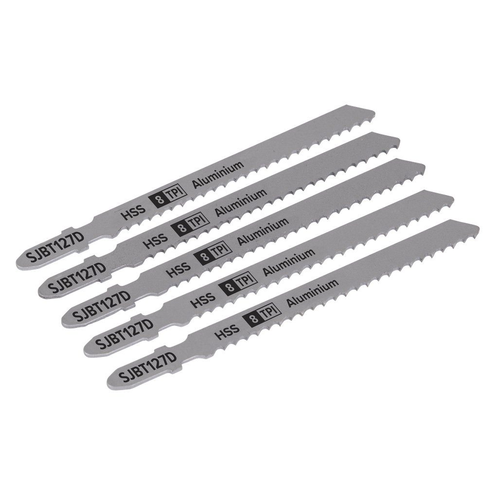 Sealey Jigsaw Blade for Aluminium 100mm 8tpi - Pack of 5