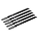 Sealey Jigsaw Blade for General Wood 100mm 6tpi - Pack of 5